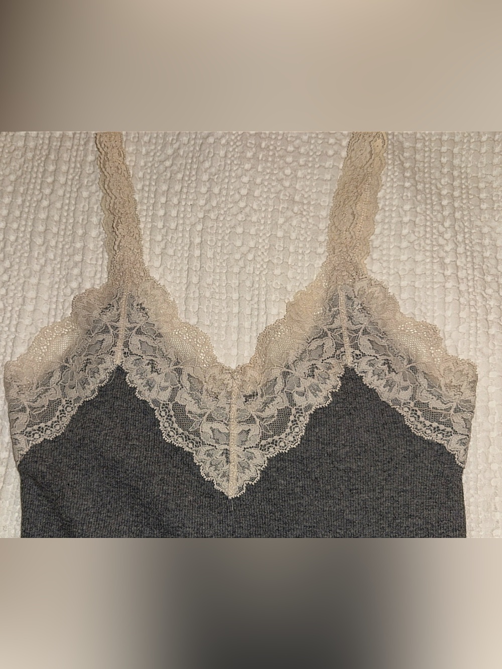 Pristine Abercrombie Fitch Cami Tank Top Size Small Baby Doll Lace Trim Y2K - Picture 4 of 9